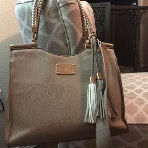 Adorable Bebe beige shoulder bag, like new!